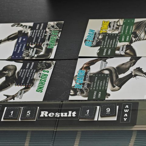 FIRST DOWN play card in tactical football board game