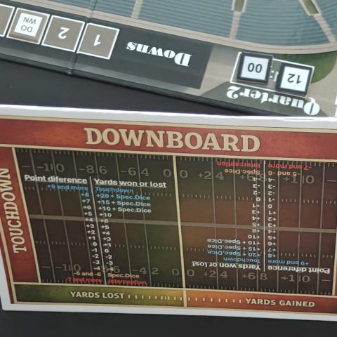 FIRST DOWN yard board in football board game