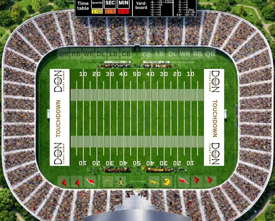 FIRST DOWN American football board game board on table