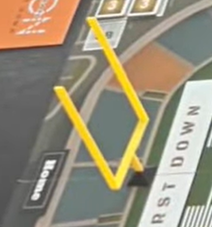 FIRST DOWN board game field goal and ball components